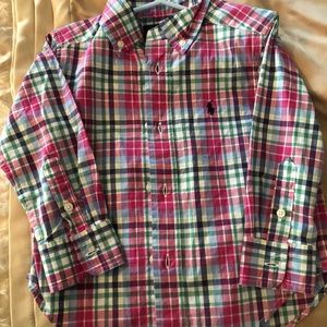 Boys long sleeve button down polo